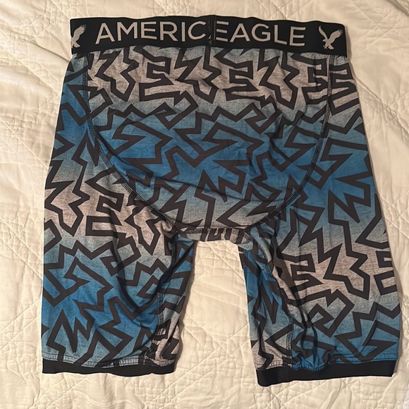 American Eagle Zigzag Blue Black Flex Trunks Small - Picture 2 of 2